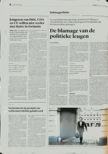 Krantenartikel geheugenfalen